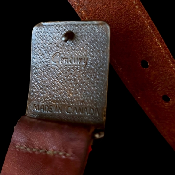 Levi’s Strauss & Co Vintage Brass Buckle & Belt made by Century 1980s Size 30 - Picture 3 of 8